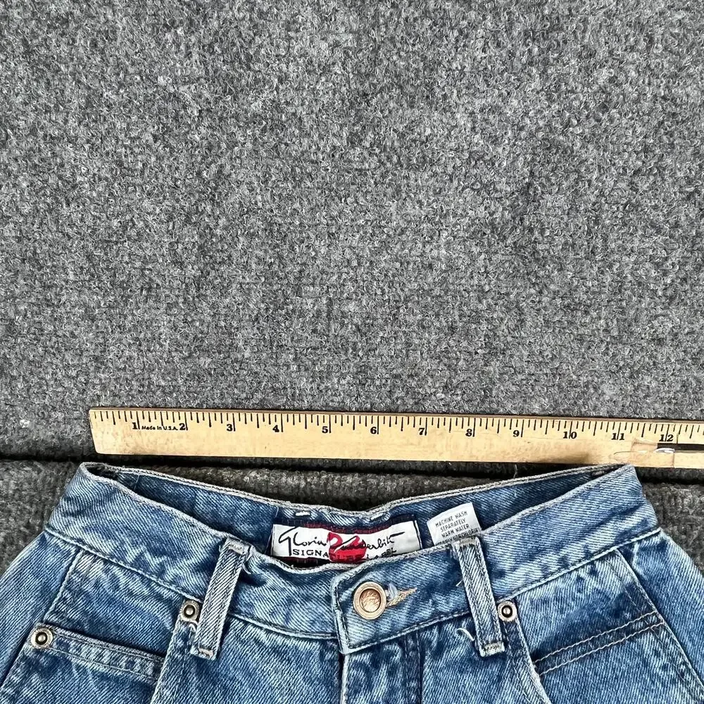 Gloria Vanderbilt Jeans‎ Mens Size 24 Blue High Rise Tapered Mom Denim